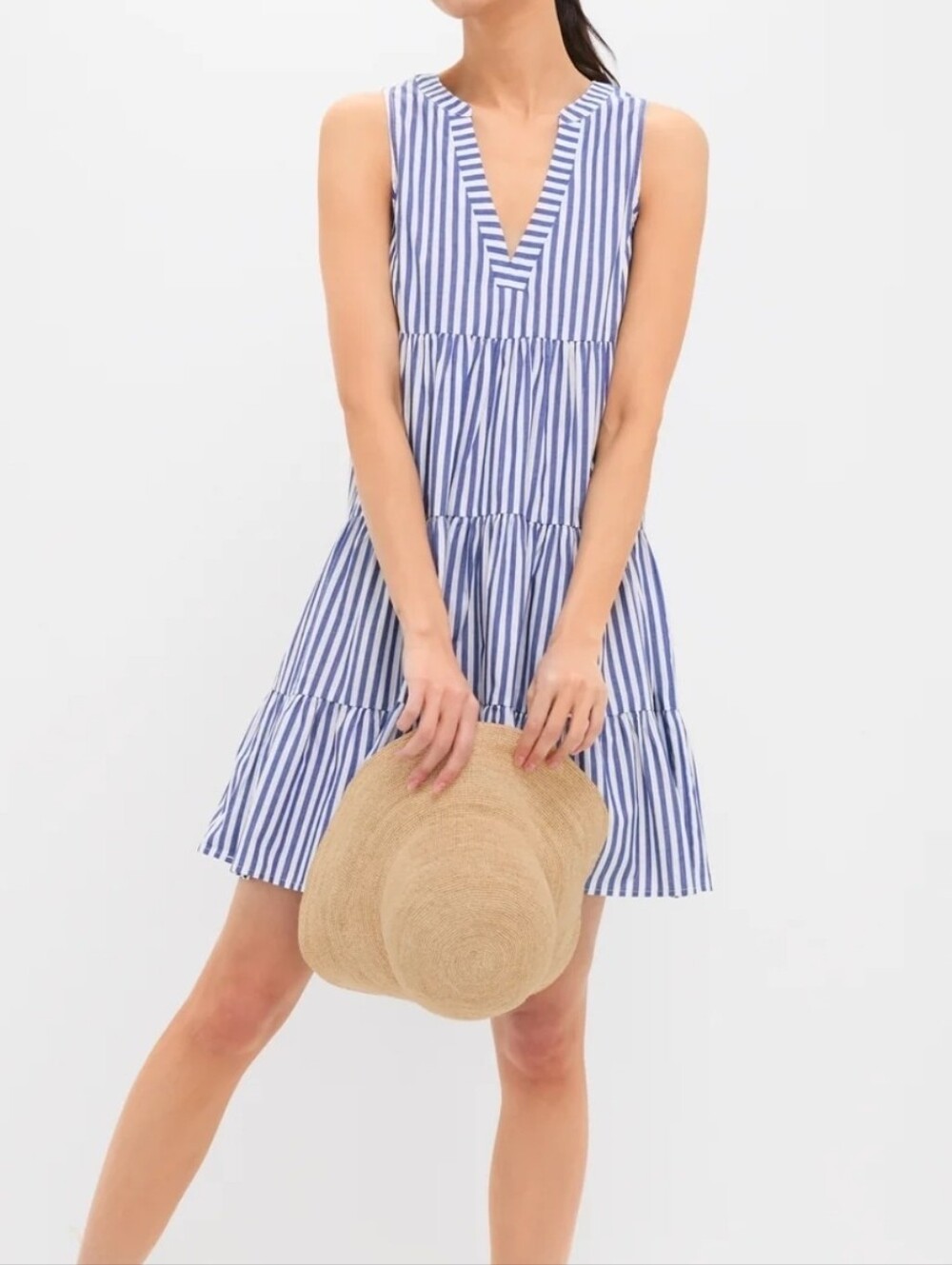 Tuckernuck Pomander Place Blue White StripeCotton Poplin Kenzo Dress Small